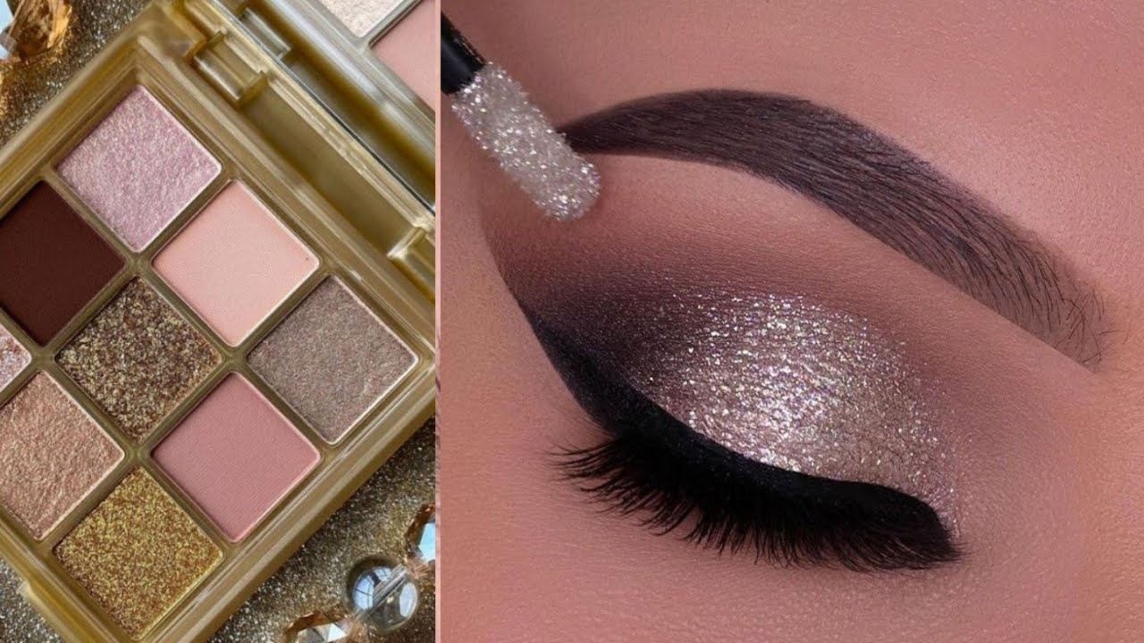 How to silver glittery Smokey bridal Eyemakeup Tutorial✨