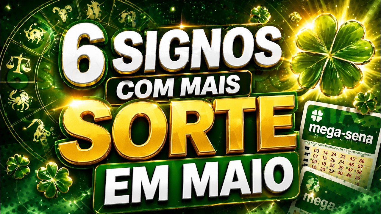 🍀6 SIGNOS COM MAIS SORTE EM MAIO - YouTube