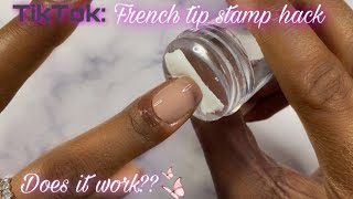 French tip Nails jelly stamper hack! Easy French Tip Nails