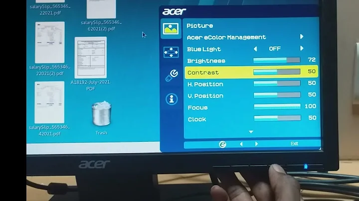 How to Adjust Monitor Brightness in Manual | ACER V196HQL Monitor Complete Menu