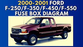 Fusebox Location & Diagrams: (2000/2001)  Ford F-250, F-350, F-450 & F-550 #fuseboxdiagram