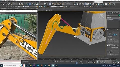 3dsMax Tutorials, Tutorial on 3D Modeling a JCB Construction Machine from Scratch in 3dsmax. Part 8