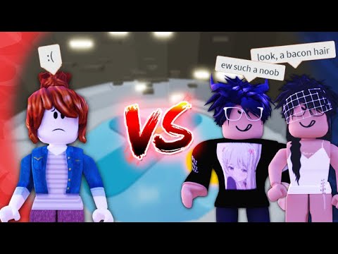 Racing RANDOM PEOPLE In TOWER OF HELL AS A BACON HAIR | Roblox | Tower Of Hell