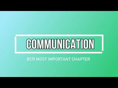 COMMUNICATION BCR