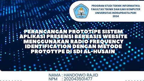 DEMO ALAT DAN APLIKASI | TUGAS AKHIR UNINDRA 2024 | HANDOWO RAJID - 202043501477