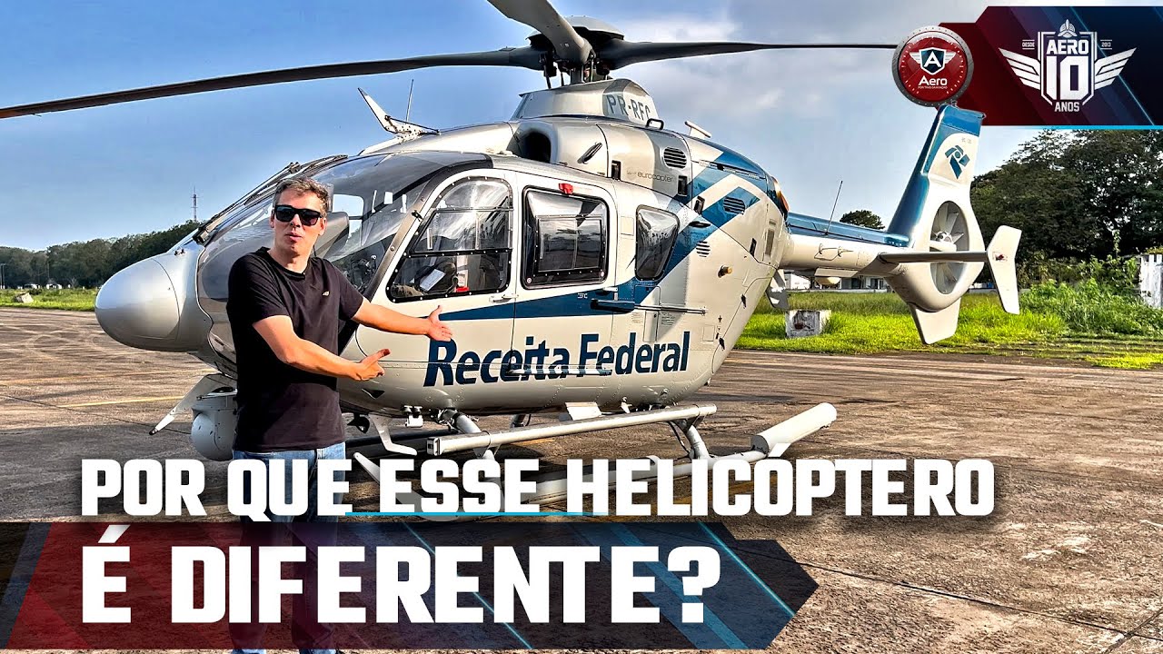 Conheça os DETALHES do HELICÓPTERO EC135 da Receita Federal