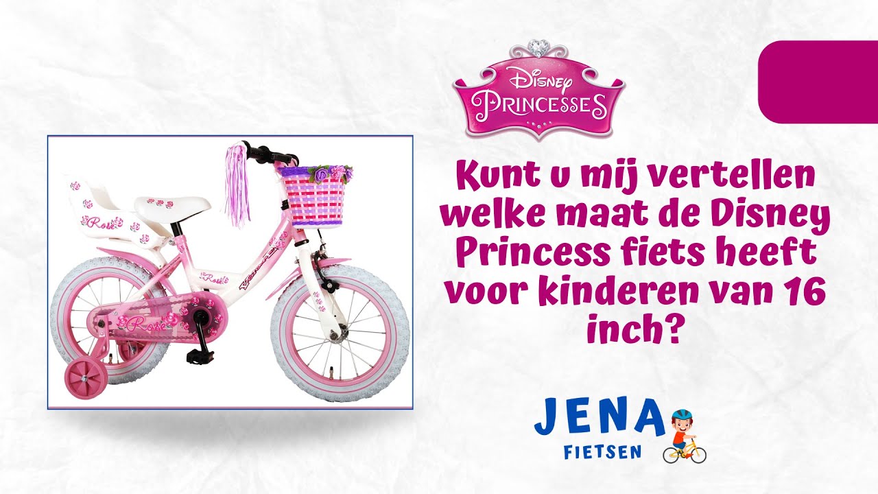 Kiezelsteen ontslaan Goot Kunt u mij vertellen welke maat de Disney Princess fiets heeft voor  kinderen van 16 inch? - YouTube