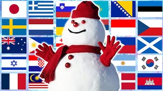 Snowman in 70 Languages Meme