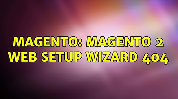 Magento: Magento 2 Web Setup Wizard 404