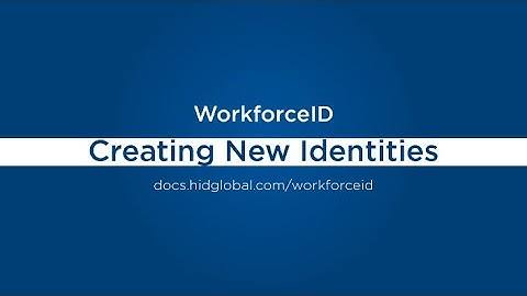 HID Visitor Manager – Creating new Identities