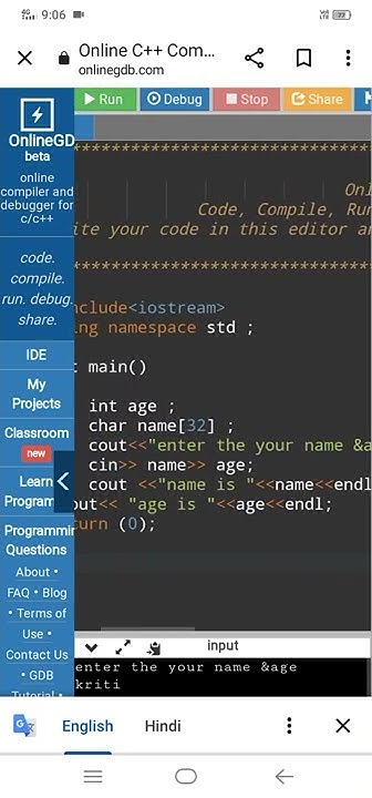 program to write the name & age of aperson in c++ programming language ... image.