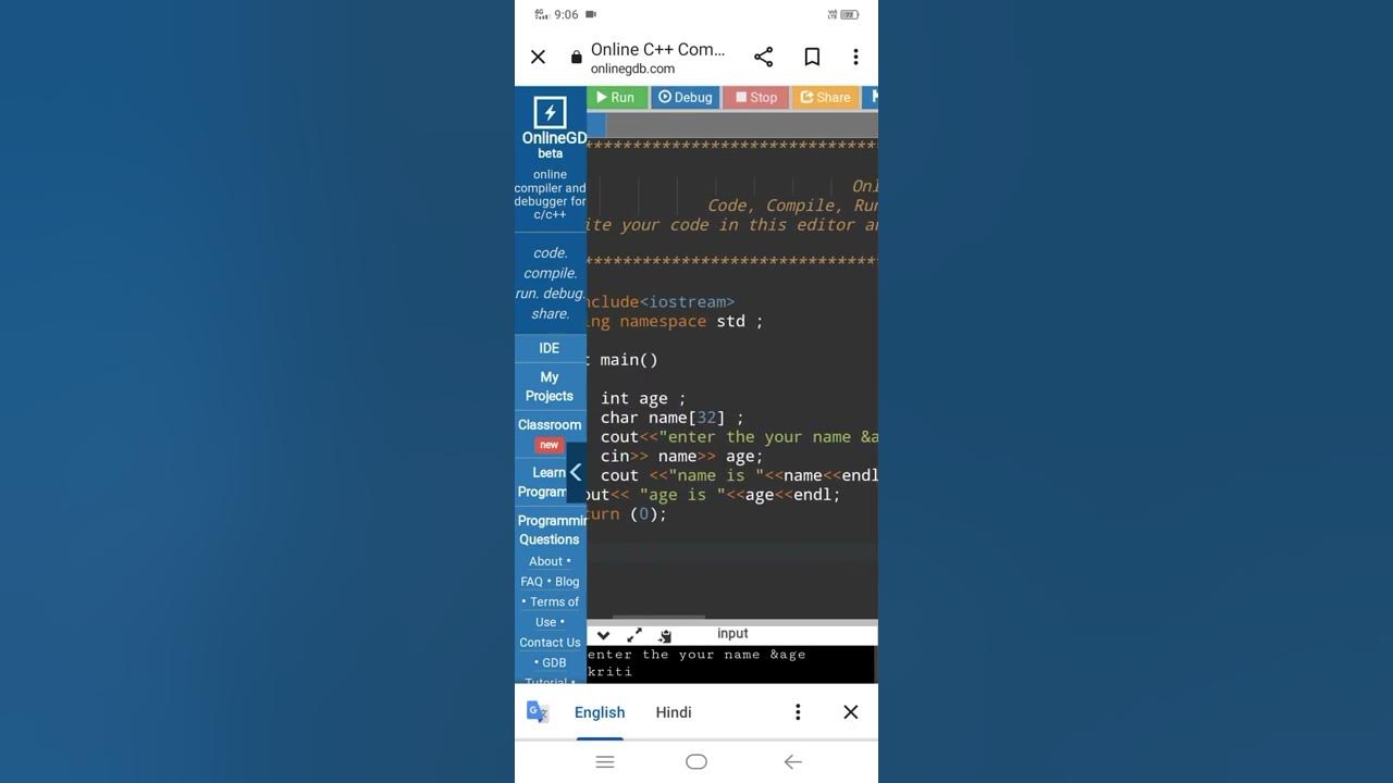 program to write the name & age of aperson in c++ programming language ...
