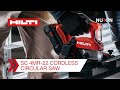 Hilti nuron sc 4 mr22 cordless circular saw  features and benefits