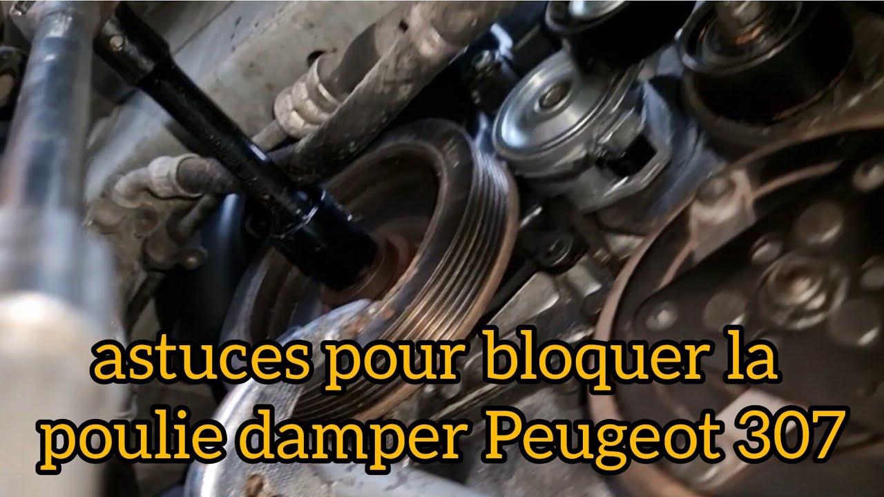 astuces pour bloquer la poulie damper Peugeot 307 poulie_damper Partie 1 YouTube