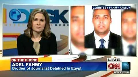 Adel Fahmy with Hala Gorani on his brother's impri...