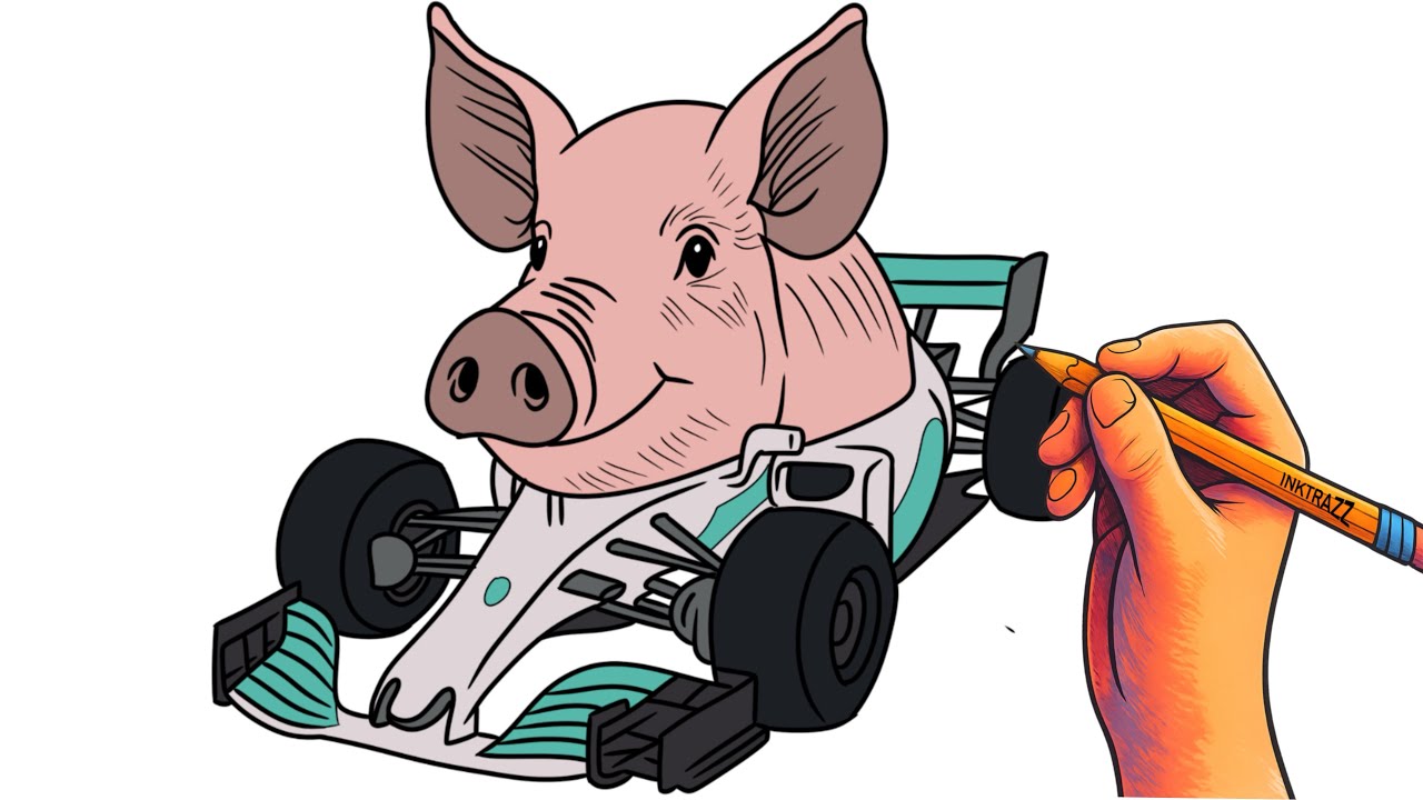 How to draw PORCO ELECTRÓNICO | Brainrot F1