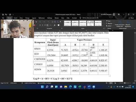 Design Temperature of Distillation Column using fsolve in MATLAB - YouTube
