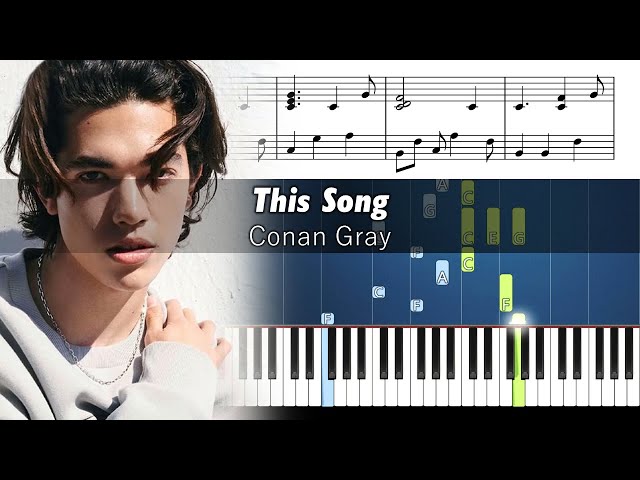 Conan Gray - This Song - Piano Tutorial with Sheet Music