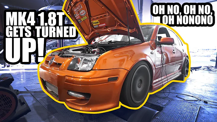 Turning up the boost on this MK4 1.8T Big Turbo. Turns into a bit of a smoke show.