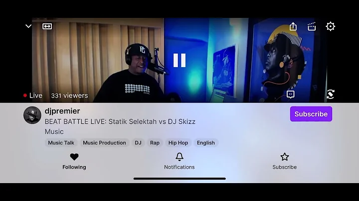 DJ premier Beat Battle Live on twitch ( statik sel...