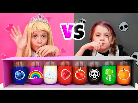 Видео: Eva and Black vs Pink Challenge with Wednesday
