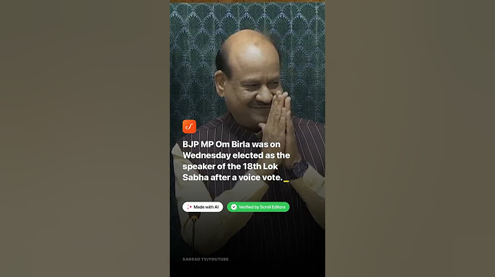 Om Birla elected Lok Sabha speaker