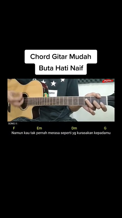 kunci gitar buta hati chord gampang #butahati #kuncigitargampang #punnigitarer