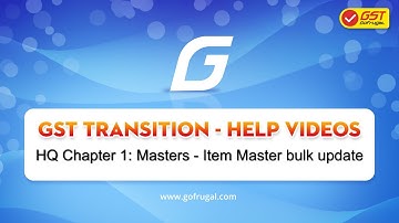 Step 4 - How to update GST rates for your items in GoFrugal HQ | Basic Masters | English