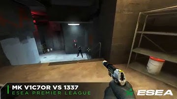 ESEA Premier League: USP-S Pistol Round Ace by MortalKombat V1c7or vs 1337 on de_overpass