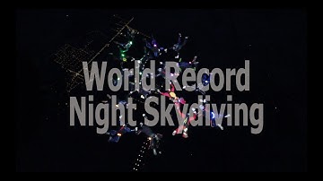 Seqential Skydiving World Record - Night Jump 2 point 17 way in Denmark
