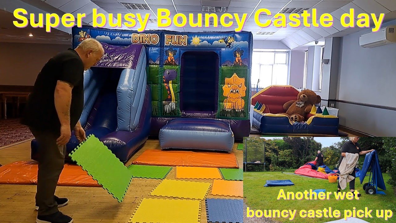 Another busy bouncy castle day with another wet bouncy castle pick-up