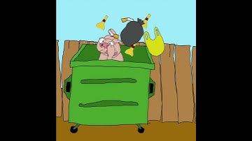 Pig 🐷 Dumpster Diving into Trash 🗑️