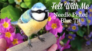 Needle Felting a Blue Tit