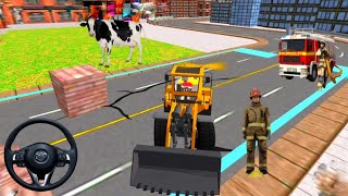 Snow EXcavator Simulator Game - Road Construction Works Minister - Android Gameplay screenshot 4