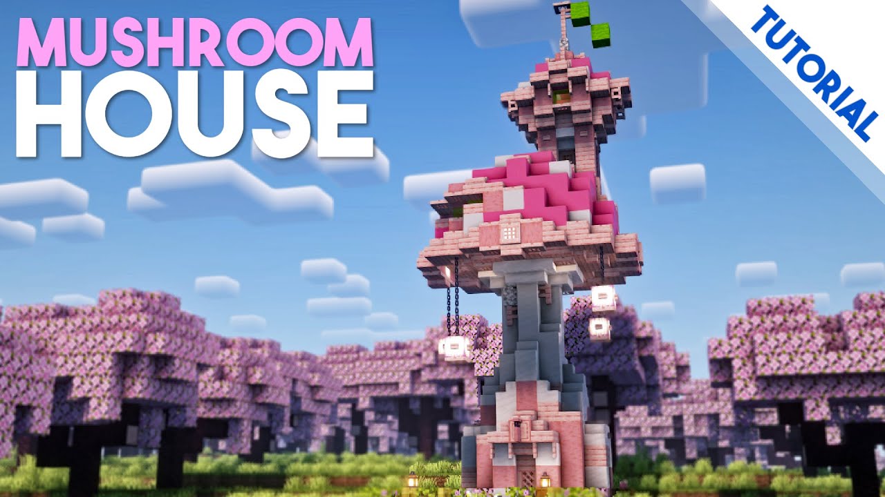 How to Build a Cherry Mushroom House (Minecraft Tutorial) YouTube