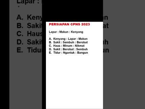 Latihan Soal CPNS 2023 hanya 3 detik