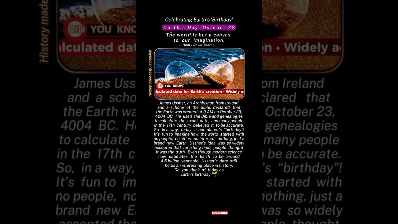 Oldest Lie? The Day the World Was Born | Earth's 4004 BC Birthday