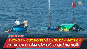 Thông tin cực nóng về 2 ngư dân mất tích vụ tàu cá bị đâm gãy đôi ở Quảng Ngãi | BHT