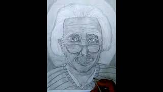 Realistic drawing of Albert Einstein #drawing #shorts