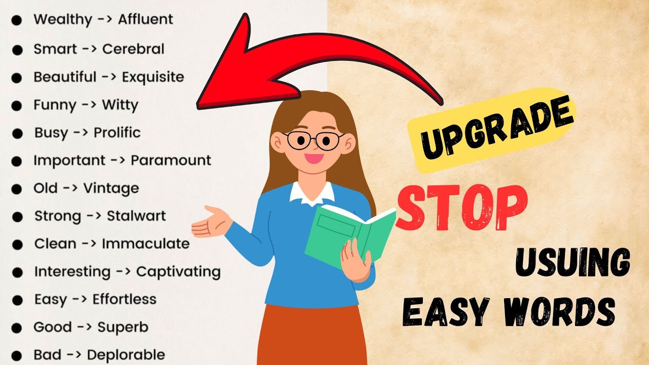 Replace Basic English words with these advance Synonyms