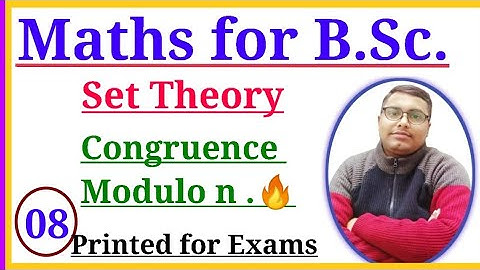 Set theory BSc | Set theory | BSc math part 1 | Congruence Modulo n | Equivalence relation BSc