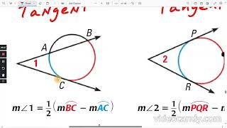 Secant-Tangent and Tangent-Tangent Angles #1-8 : Kuta Software WS