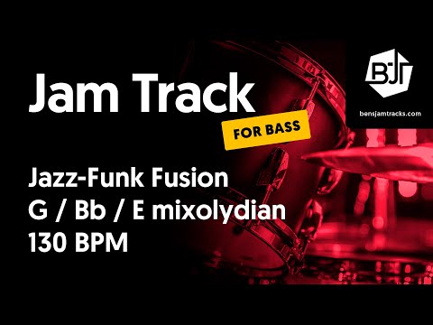 jazz-funk-fusion-jam-track-in-g/bb/e-mixolydian-(for-bass)---bjt-#51