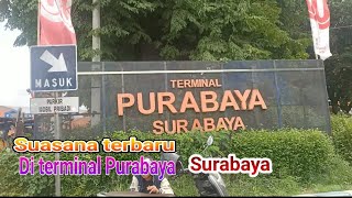 Suasana terbaru terminal Purabaya Bungurasih Surabaya.
