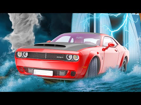 FLOOD DISASTER ESCAPE with Fast Cars in GTA V Mods?! (Grand Theft Auto 5)
