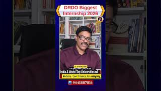 Golden Opportunity | BE All Branches Eligible | DRDO Biggest Internship 2026 |