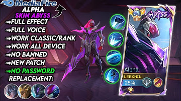 Update!!! | Script Skin Alpha Abyss General Void No Password | Full Effect Voice | New Patch