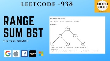 Leetcode 938 | Range Sum of Binary Search Tree(BST) | Range Sum of BST (Detailed solution)