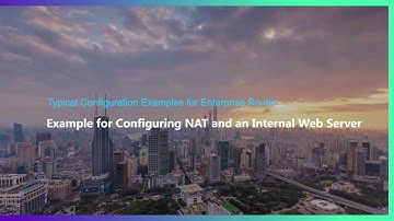 Example for Configuring NAT and an Internal Web Server