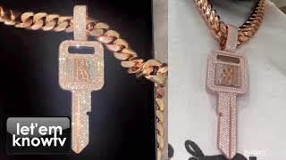 Rick Ross Just Dropped The Bag On This Amazing Diamond Key From Vobara To Promote His Car Show👀
